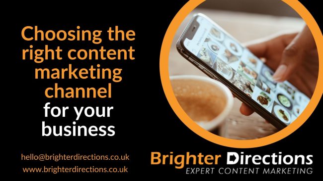 Choosing the right content marketing channel