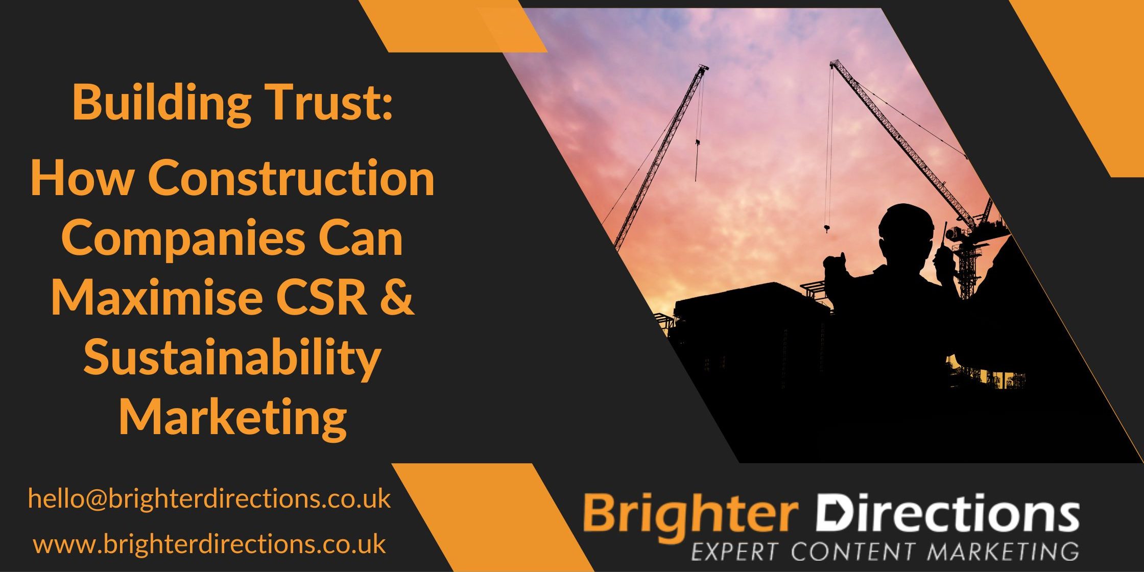 How Construction Companies Can Maximise CSR & Sustainability Marketing
