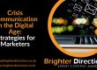 Crisis Communication in the Digital Age: Strategies for Marketers